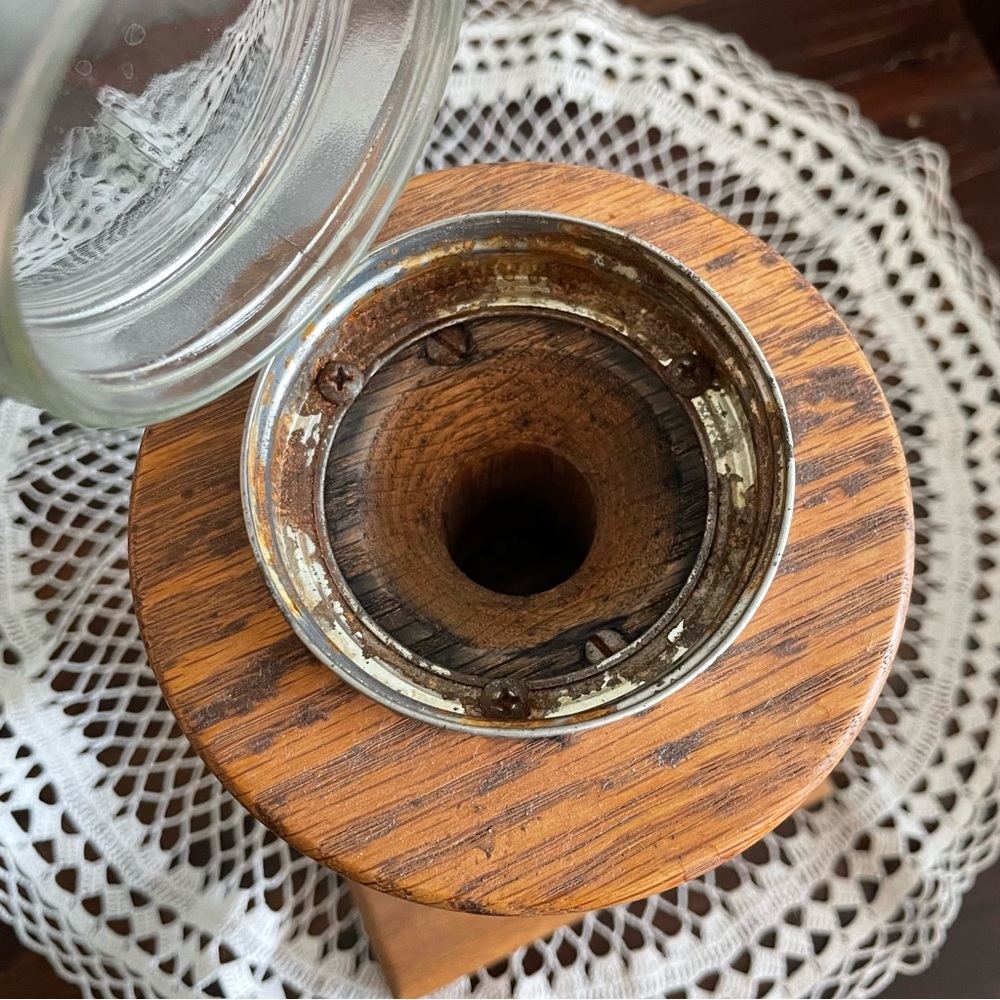 Tabletop Mini Candy or Nut Dispenser, Wooden Handmade Candy Dispenser, Nuts Jar - Picture 7 of 8